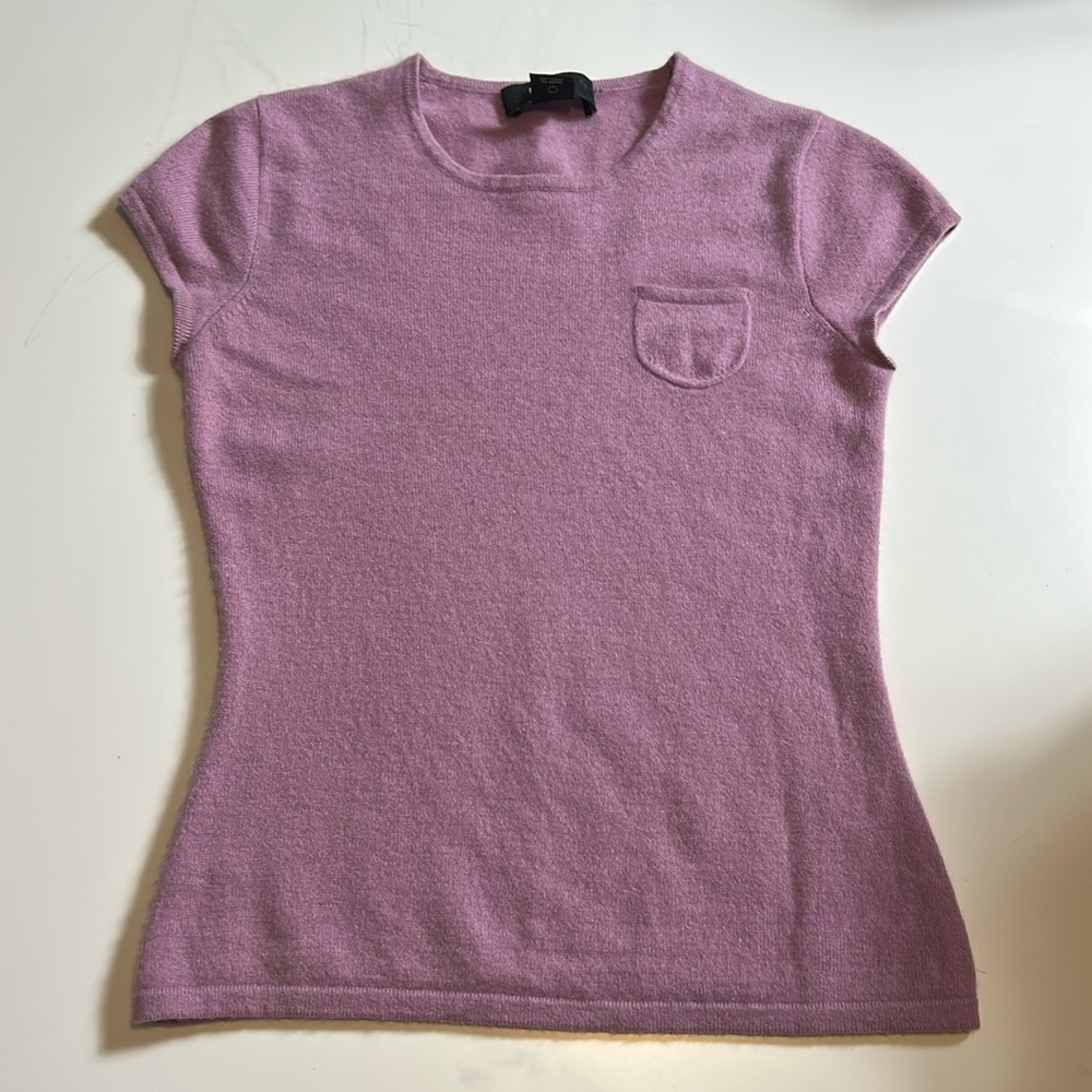 Express Crewneck lavender short sleeve cashmere sweater size M